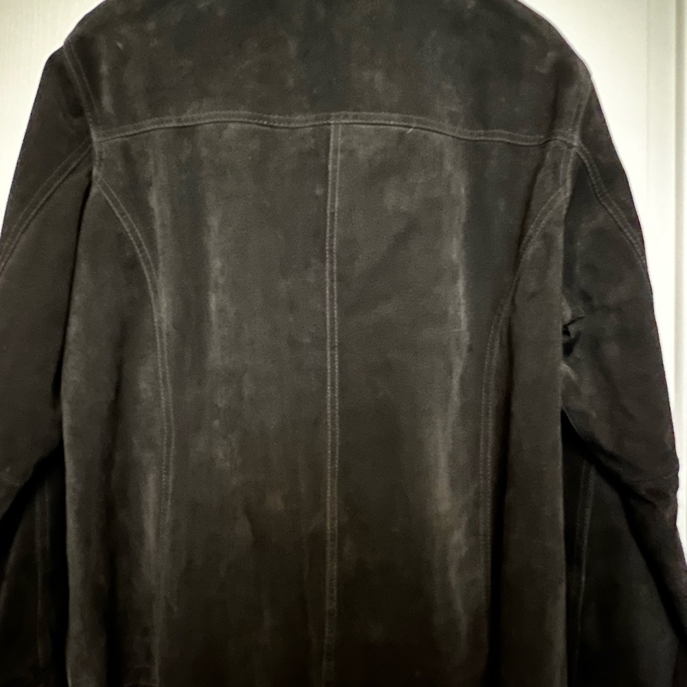 Chico’s Black suede leather jacket size 2 (12-14) - Picture 6 of 7